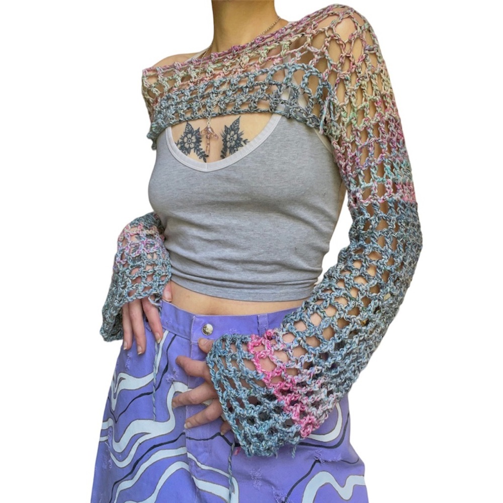 Mesh Crochet Bolero